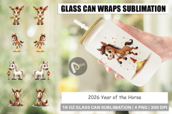 2026 Year of the Horse Glass Can Product Image 1