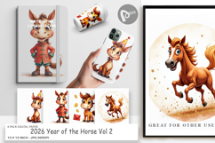 2026 Year of the Horse Digital Paper Product Image 1