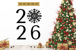 2026 snowflake SVG. New Year shirt design. Holidays card Product Image 1