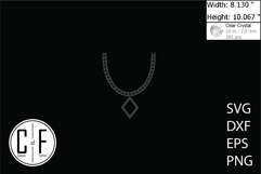 Chain Necklace Rhinestone Template Product Image 1