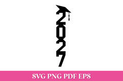 2027 Vertical Cake Topper SVG Cut File Product Image 1
