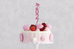 2027 Vertical Cake Topper SVG Cut File Product Image 2