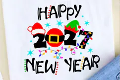 Happy New Yea 2027 sign Holidays decor Merry Christmas svg Product Image 1