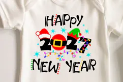 Happy New Yea 2027 sign Holidays decor Merry Christmas svg Product Image 2