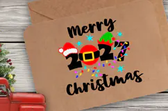 Merry Christmas & Happy New Yea 2027 sign Holidays decor svg Product Image 2