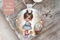 Easter Girl Keychain PNG Product Image 1