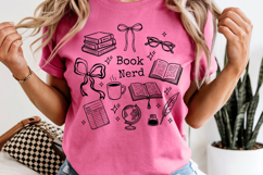 Book Nerd PNG Reader Book Lover Shirt Design Reading Product Image 6