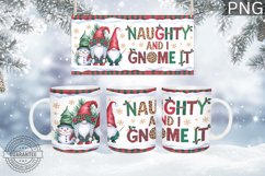 Naughty And I Gnome It Mug Wrap - Christmas Mug Sublimation Product Image 1