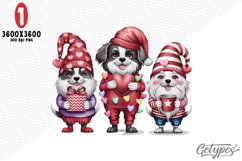 Valentine Dog Sublimation Clipart - High Quality Design Product Image 1