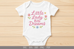 Little Lady Big Dreams SVG Inspirational Design for T-Shirts Product Image 7