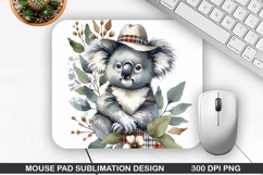 Koala Mouse Pad Sublimation, Animals Mouse Pad PNG Design Product Image 1