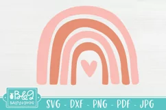 Cute Baby SVG - Rainbow with Heart - Newborn SVG Product Image 5