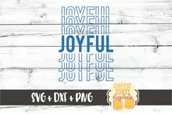 Joyful - Christmas Mirror Word SVG PNG DXF Cut File Product Image 2