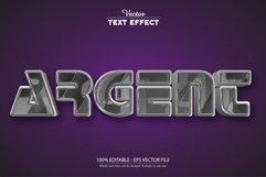 argent text effect, editable grey text style Product Image 1