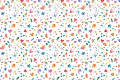 Watercolor confetti and flower scatter pattern Product Image 1
