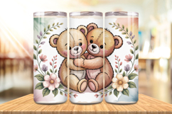 Valentine’s Day Teddy Bear Couple Tumbler Wrap PNG Big Bundl Product Image 4