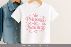 Princess in Training SVG Baby Girl Quote for Birthday Gifts Product Image 2