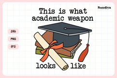 Funny Student Life Saying SVG | Academic Weapon Product Image 3