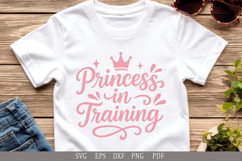 Princess in Training SVG Baby Girl Quote for Birthday Gifts Product Image 4