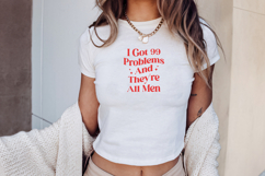 Y2K Sassy Girl Baby Tee Quote - Bratcore | They&#039;re All Men Product Image 3