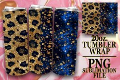 Leopard Luxe &amp; Blossom Beauty Tumbler Sleeves - 20oz Product Image 1