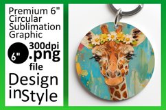 Giraffe Round Design Designs Sublimation - Spring Style Product Image 1