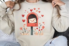 Cute Watercolor Valentines Day Clipart PNG Product Image 1