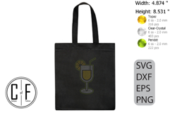 Cup Of Cocktail Rhinestone Template Product Image 3
