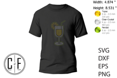 Cup Of Cocktail Rhinestone Template Product Image 2
