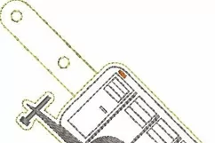 ITH Small Horse Trailer Key Fob - Embroidery Design Product Image 2