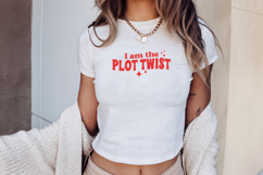 Y2K Sassy Girl Baby Tee Quote - Bratcore | Plot Twist Product Image 4