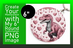 Dynamic Circle Design Coaster Template , Cute Dino Product Image 1