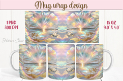 Summer beach palm tree mug wrap 15oz sublimation designs png Product Image 1