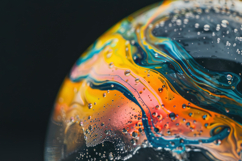 Soap Bubble Planet with Dark Background Product Image 1