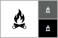 Campfire Silhouette Icon Product Image 1