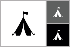 Camping Tent Silhouette Icon Product Image 1