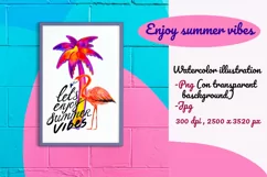 Summer vibes| Watercolor clipart PNG Product Image 2