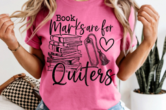 Bookmarks Are For Quitters PNG Funny Book Lover Reading Product Image 12