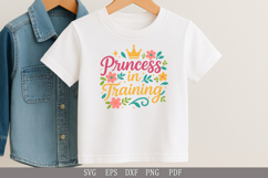 Princess in Training SVG Baby Girl Quote for Apparel, Gifts Product Image 2