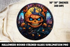 Halloween Stained Glass Sublimation PNG | Pumpkin | Ghost Product Image 1