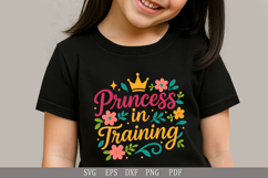 Princess in Training SVG Baby Girl Quote for Apparel, Gifts Product Image 5