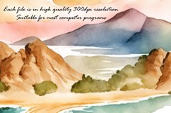 Big Set of Watercolor Scenes Clipart Product Image 6