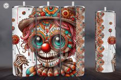 4 Creepy Clown Tumbler Wrap Sublimations, 20 oz Product Image 5