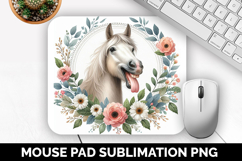 Horse, Cute Animal Mouse Pad PNG, Animal Lover Gift Product Image 1