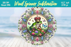 Cute frog princess windspinner wrap | 3d Summer Wind spinner Product Image 1