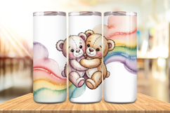 Valentine’s Day Teddy Bear Couple Tumbler Wrap PNG Big Bundl Product Image 3