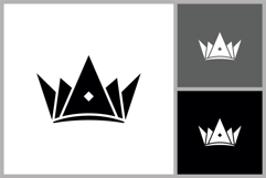 Sharp Geometric Crown Logo for E-sports, Gaming, and Modern Product Image 1