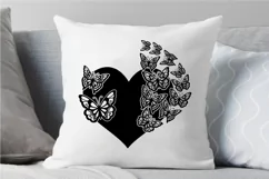 Butterfly Heart SVG PNG EPS DXF Files Butterfly SVG Cut File Product Image 5