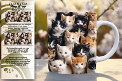 Captivating Kitty Art: Colorful Mug Wrap Product Image 1