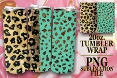 Chic Glitter Safari &amp; Flower Tumbler Art - 20oz Product Image 1